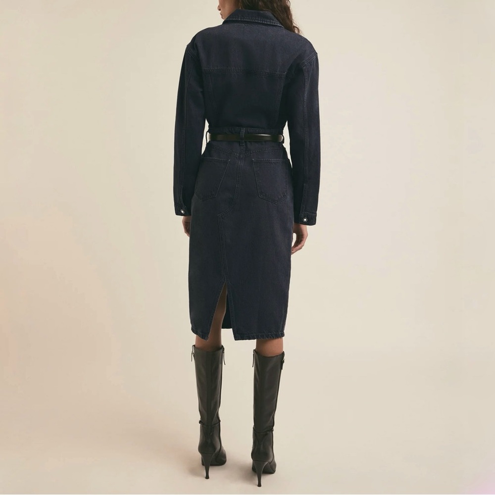 Favorite Daughter the City Long Sleeve Denim Jean Dress in Size 25 - Picture 5 of 8